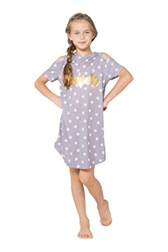 DC Comics Girls' Batgirl Cold Shoulder Star Nightgown