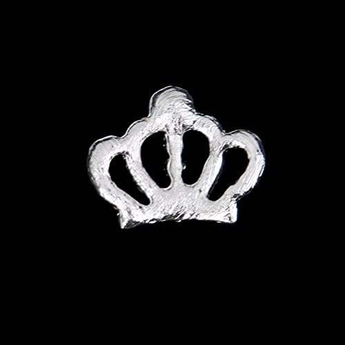 SEWACC Crystal Crown Rhinestone Embellishments Decoration for DIY Crafts Jewelry Making Phone Back Shell Wedding Decoration and Present Decoration (Silver)