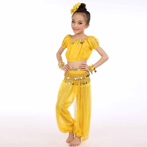 Traje danza del vientre con cadena de cintura sonora de niña 2