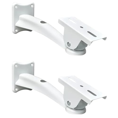 Image of CCTV Camera Stand Wall Mount, 18 cm / 7 Inch, Heavy Duty Metal Bracket for Security & Bullet Cameras, Adjustable 90 Tilt, Universal Indoor Outdoor Use, Rust-Resistant - Pack of 2