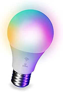 Globe Electric 50589 Color-Changing A19 LED Smart Light Bulb, 2.4 GHz Wi-Fi, 60W Equivalent 800LM, Works with 