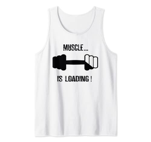 divertente Muscle sta caricando Camicia fitness da palestra per bodybuilding da uomo Canotta