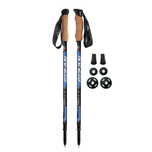 fizan compact 3 trekking poles  56 oz ultralight backpacking thru hiking poles adjustable collapsible customized fit eva grips aluminum walking sticks compact 3