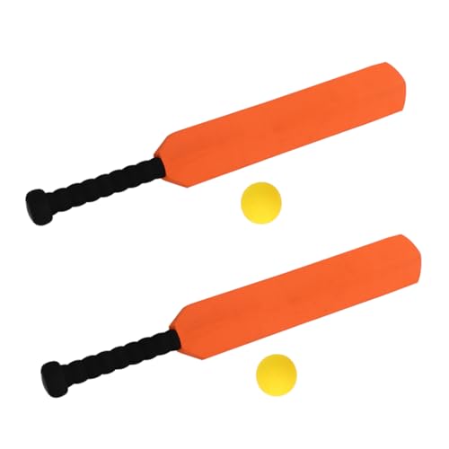 KESYOO 2 Set Stick Baseball Beginner Sports Bat Beginner Portable Bat Outdoor Sports Cricket Baseball Game Practical Training Stick Ball Catches Orange Eva