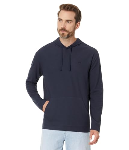 Quiksilver, Men's, Drills Hooded Thermal Ls Long Sleeve Hooded Thermal, Navy, Medium