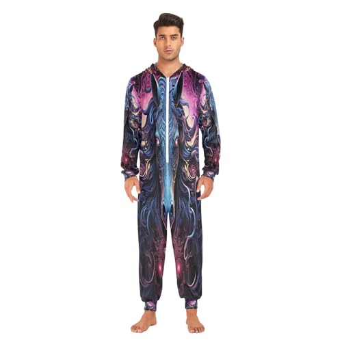 Vêtement de nuit combinaison pyjama une pièce à capuche - 2