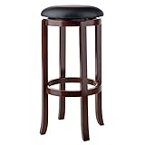 Winsome Walcott Swivel Bar Stool, 30', Walnut
