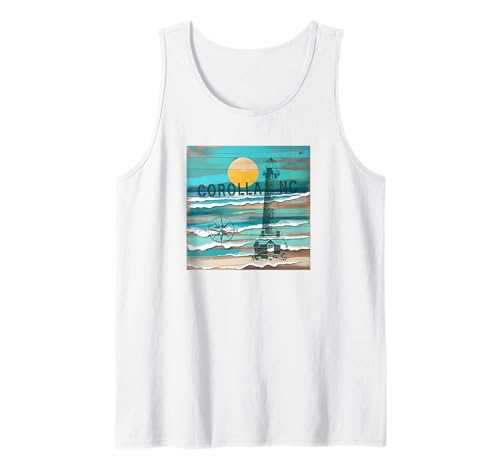 Rustic Corolla North Carolina Currituck Beach Lighthouse Tank Top