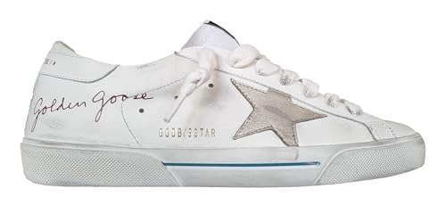 Golden Goose Scarpe Sneakers Uomo Vintage Superstar 10847 Bianco-Platino (Bianco-Platino, Sistema Taglie Calzature Eu, Adulto, Uomo, Numero, Media, 42) - 2