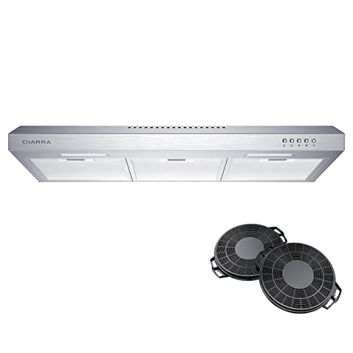 Ciarra Cas75918A 30 Inch Range Hood With Cacf006 Carbon Filters, Stainless Steel Stove Vent Hood For Kitchen #TOP10