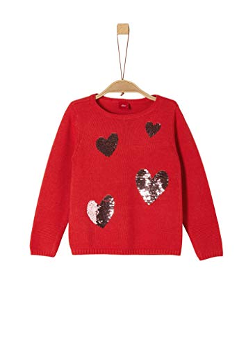 s.Oliver 53.909.61.2271 Pullover, Rosso (Red 3123), 116 cm-122 cm Bambina