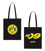 Dortmund Borussia Stoffbeutel schwarz Beutel Tasche Baumwoll-Tragetasche BVB 09