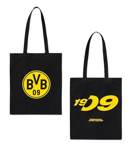 Dortmund Borussia Stoffbeutel schwarz Beutel Tasche Baumwoll-Tragetasche BVB 09