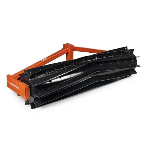 Titan Attachments 3 Point Cover Crop Crimper Roller Fits Category 1 & 2 Tractors, 4" Long Curved Chevron Pattern Blades Crimps The Ground to Terminate Top Crops