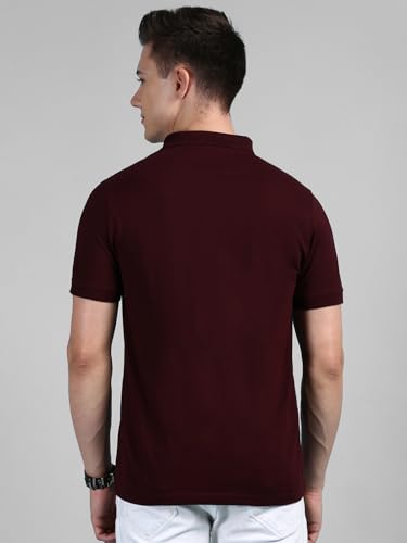 Image of Lux Cozi Men's Regular Fit Polo Neck Half Sleeve Solid Casual T-Shirt with Chest Pocket COZI 2122 BM COF 5XL 2PC