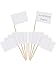 Vuoto Bandiere Stuzzicadenti Marcatori Formaggio Bandiere Bianche Etichettatura Marcatura per Festa Torta Cibo Piatto del Formaggio Antipasti(100)