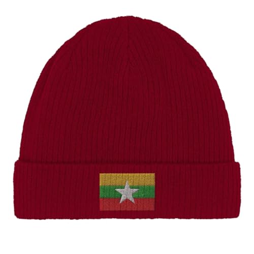 Bonnet en coton drapeau de la Birmanie aux finitions soignées en maille douce