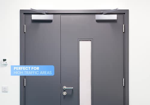 Heavy Duty Commercial Door Closer Driwon Dn-8220 Adjustable 1-6, Grade 1, 3-Hour Fire Rated For Metal & Interior Wood Doors, Automatic Overhead Self Closing Style For High Traffic… #TOP4