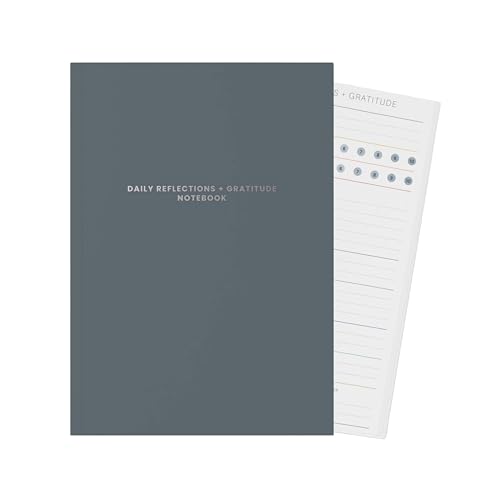 MäksēLife Evening Reflections & Gratitude Journal - Daily Mindfulness & Self-Care Notebook, A5 Lay-Flat Binding, Vegan Leatherette Cover, Bedtime Companion for Positive Intentions