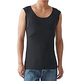 [グンゼ] スリーブレスシャツ YG Tシャツ専用 in.T(インティー) CUT OFFシリーズ 汗パット メンズ ブラック M