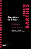  Sarrasine de Balzac. Séminaires à l\'École pratique des hautes études (1967-1968 et 1968-1969) (Traces écrites)