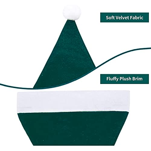 Image of Santa Hat, Christmas Hat for Adults Unisex Velvet Comfort Xmas Hats