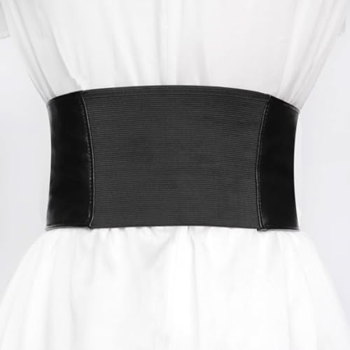 Retro Waist Elastic Wide Black Belt Fashionable Shirt Waist Belt Decorative Corset Belt for Women Decoration4
