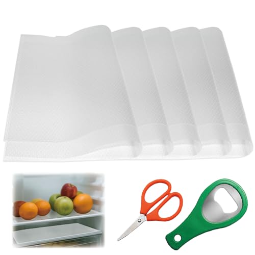 JIUHEEDAMAI 10er Antibakterielle Kühlschrankmatten rutschfest entziehen Feuchtigkeit Schubladenmatte Abwaschbar und DIY Zuschneidbar Kühlschrank Matten für Schrank Schublade Tisch (29x45cm)