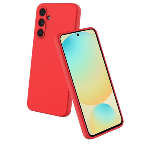 Image of Back Cover for Samsung Galaxy S24 FE 5G | Full Camera Protection | Premium Liquid Silicon Case | Flexible Bumper Case for Samsung Galaxy S24 FE 5G (Red)