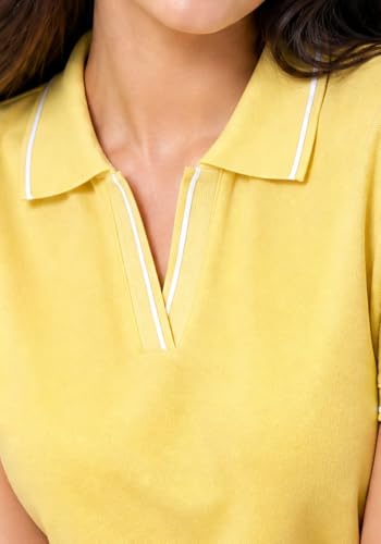 Image of Wear Your Opinion Women's S to 5XL Plus Size PQ Polo Collar Neck Style Midi Tshirt Dress