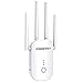 Produktbild jojobnj WLAN Repeater, WLAN Verstärker 1200Mbit/s 2,4GHz&5,8 GHz WiFi Repeater mit Repeater Modus/AccessPoint/WPS/LAN-Port Funktion WiFi Range Extender Fur Großer Raum Villa Garten