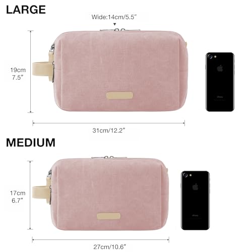 BAGSMART Toiletry Bag for Men, Canvas Travel Toiletry Organizer Dopp