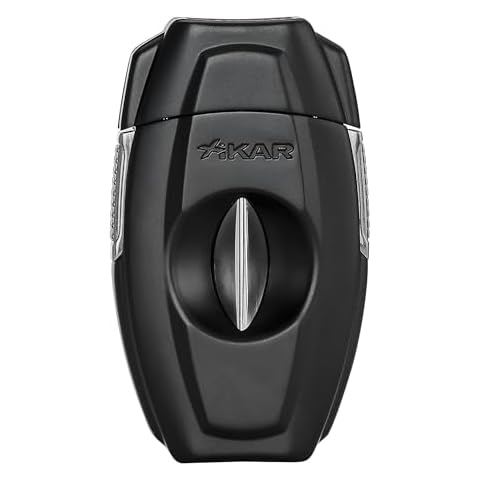 Xikar VX2 Black V-Cut Cigar Cutter with Stainless Steel Blades & Secure Lock, Clips up to 70 Ring Gauge Cigars | 64 RG Bowl Spring-Loaded Deep V-Cut Cigar Snipper | Cigar Accessories for Aficionados Cover