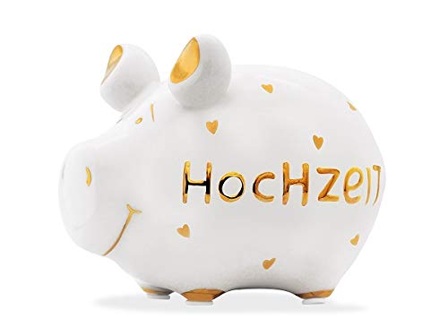 Preisvergleich Produktbild KCG Sparschwein klein Hochzeit Gold Edition