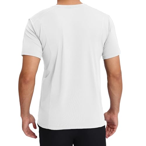 Men's UPF 50+ Swim Rash Guard – Quick Dry Short Sleeve UV Shirt for Fishing, Hiking, Beach, Running2