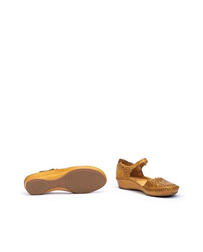 Image of PIKOLINOS P. Vallarta Women's Semi-Open Shoes | Leather | Hook-and-Loop Closure | Mid Heel | Size UK 2-8