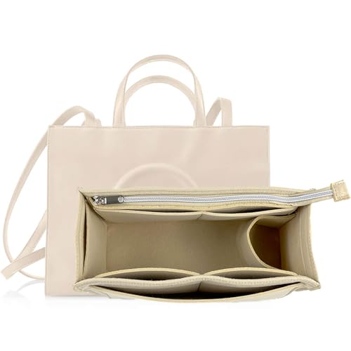 WZLMOUAO Purse Organizer for Telfar Medium Bag - 3MM Felt (Beige)