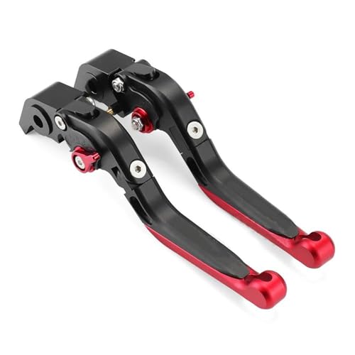 Motorrad Bremshebel Lenker Für DUCATI Für Panigale 1299 1199 959 899 1000 1100 Für Panigale V2 V4 Klapp Bremse Kupplung Hebel Motorrad Einstellbare Lenker Hebel(Black and Red)