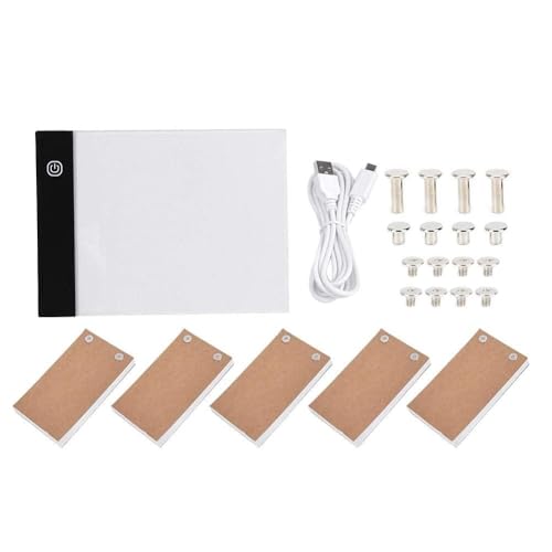 A6 Flip Book Kit with Tracing Light Pad, LED Lightbox Painting Light Pad for Making Animation Flipbooks with Binding Screws