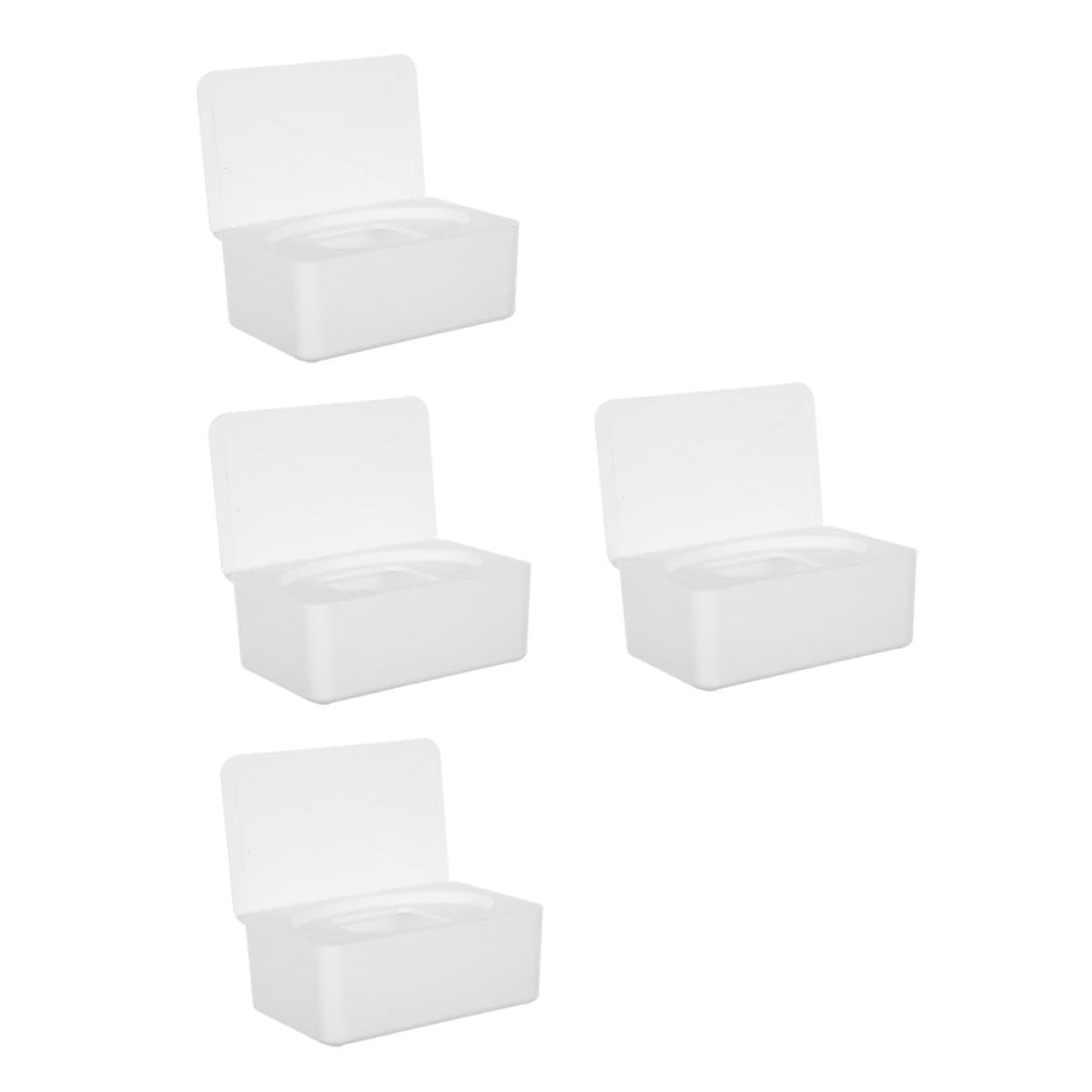PRETYZOOM 4 Piezas Caja de pañuelos húmedos Soporte de Tejido de Almacenamiento Porta toallitas para Soporte dispensador de toallitas Caso de toallitas portátiles páginas