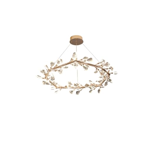 GONGKAI Lámpara de araña de Cristal de Lujo con ramificaciones Creativas, lámpara de araña de Lujo Moderna Dorada, lámpara Colgante Grande para la Entrada del Comedor de la Sala de Estar