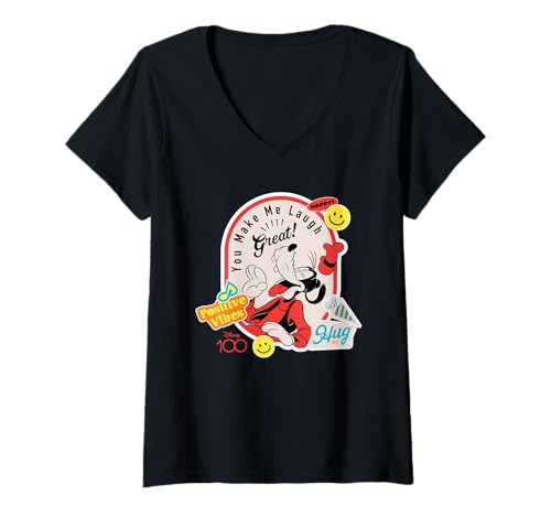 T-shirt Disney Dingo V-Neck Idéal pour Vos Journées Détente en Famille et Sorties Festives d'Été