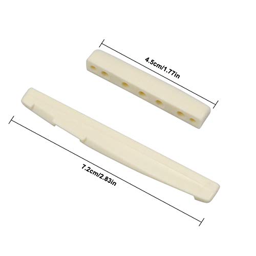 NATUCE Gitaar Brug Pins Pegs, Plastic Gitaar String Pins, Bone Akoestische Gitaar Zadel en Moer, Gitaar Accessoires voor… - Image 4