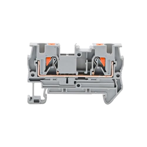 Bloque de terminales PT-4 sin tornillos para riel Din, pack de 10 conectores de cable PT4 4