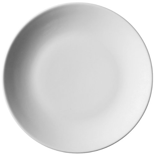 Royal Coupe Plates 26cm - Pack of 6 | 10.25inch Dinner Plates, White Porcelain, Rolled Rim
