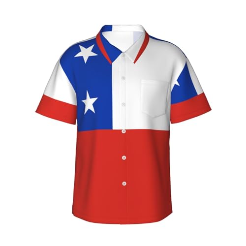 Chemise Chili homme manches courtes imprimé drapeau vêtement été léger