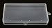 Paialco Clear Plastic Flat Rectangle Storage Box for Beads and Tools, 4-Inch by 7-Inch