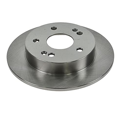 Image of TRQ Rear Brake Pad and Rotor Set Semi Metallic Solid Rotors | For 1997-2001 Honda Prelude