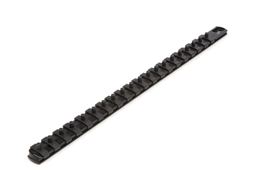 Image of TEKTON 1 /4 Inch Drive x 18 Inch Socket Rail, 20 Clips (Black) | OSR03220 | Made in USA