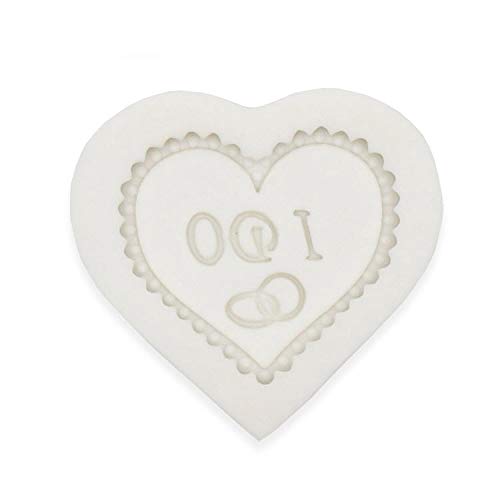 Xidmold 2Pcs Heart Fondant Molds Mr Mrs I Do Silicone Cake Decorating Mold, Chocolate Candy Molds, Wedding Fonadnt Mold For Chocolate Candy Cupcake Gum Paste Polymer Clay #TOP3